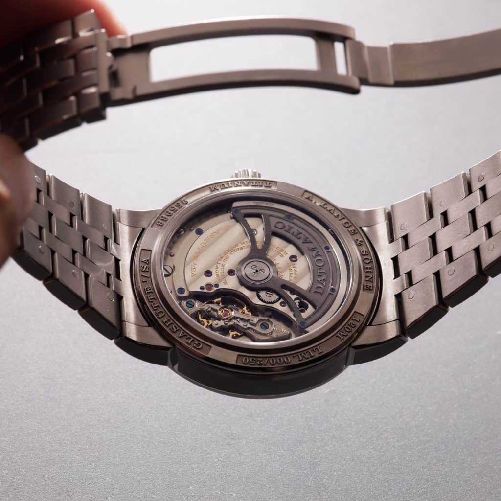 A. Lange und Söhne Odysseus Titanium case back
