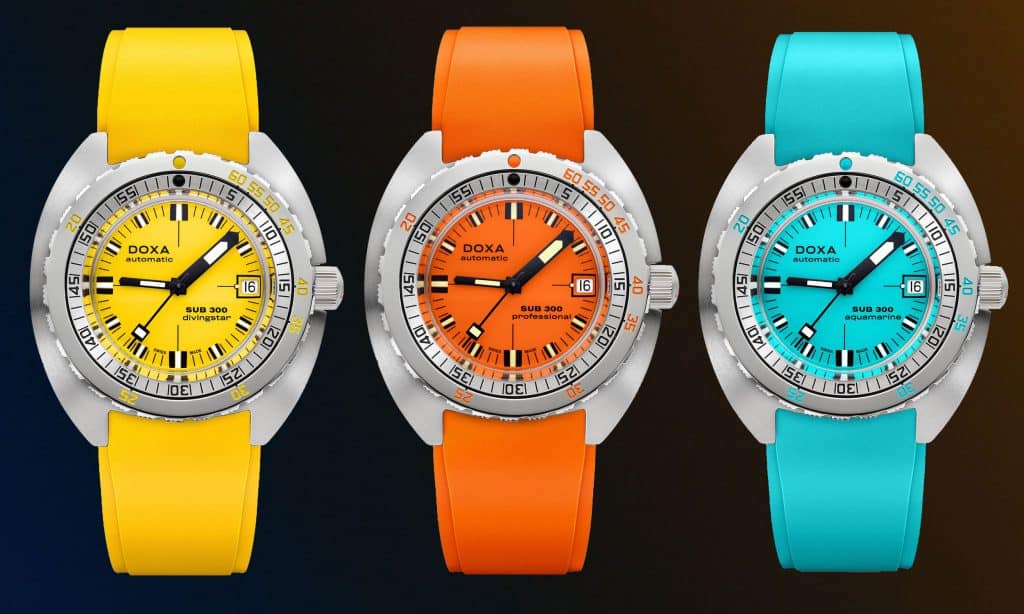 Doxa Sub 300T Slim in 6 colours