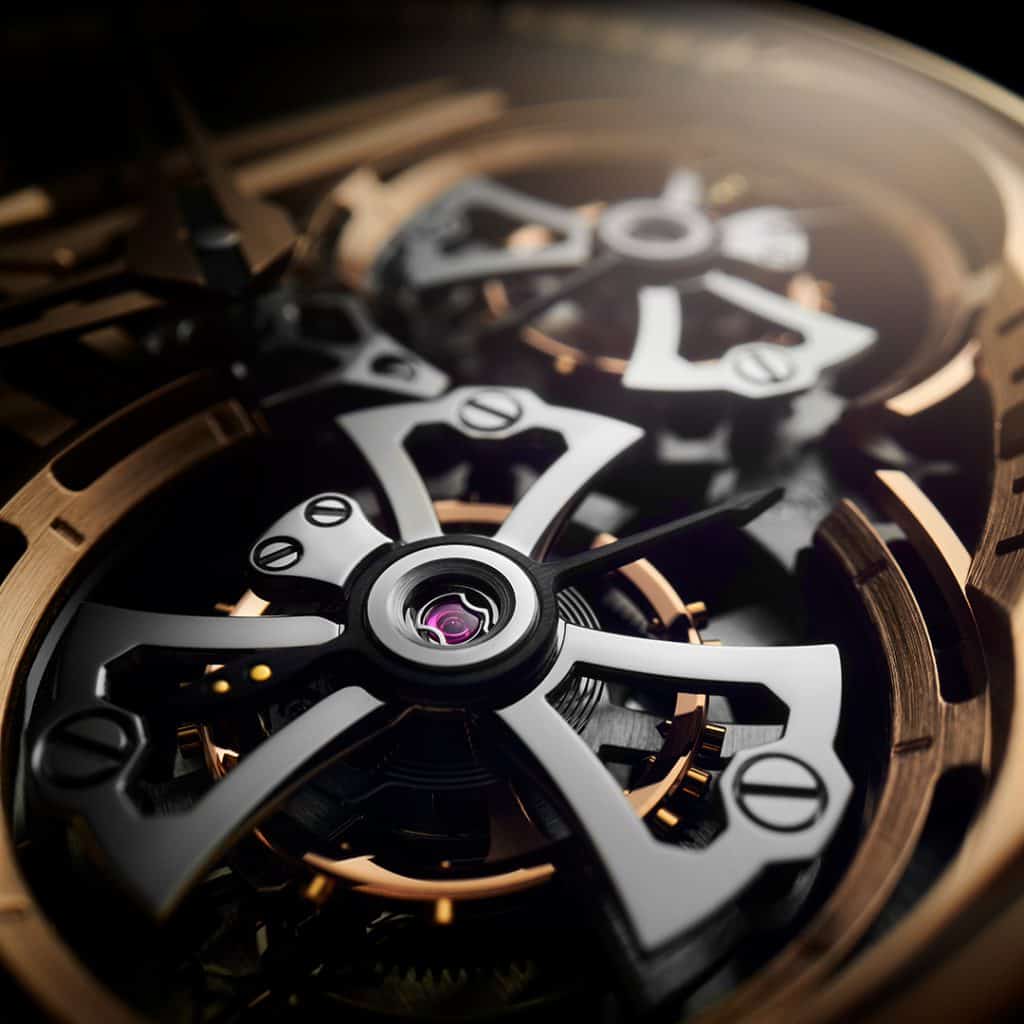 Roger Dubuis Skeleton Excalibur Double Flying Tourbillon close up