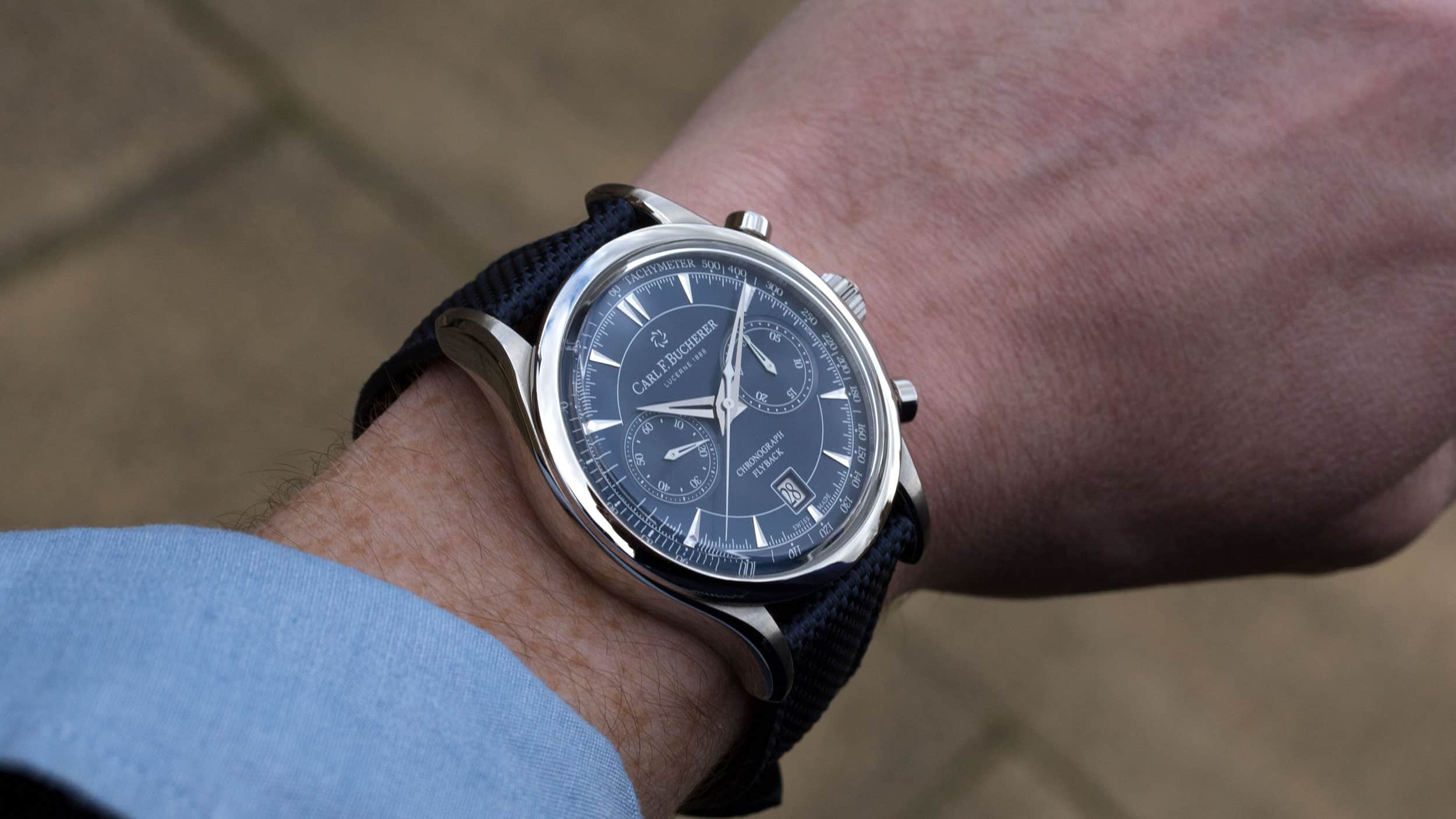 Carl F. Bucherer Manero Flyback gets a touch of blue sportiness