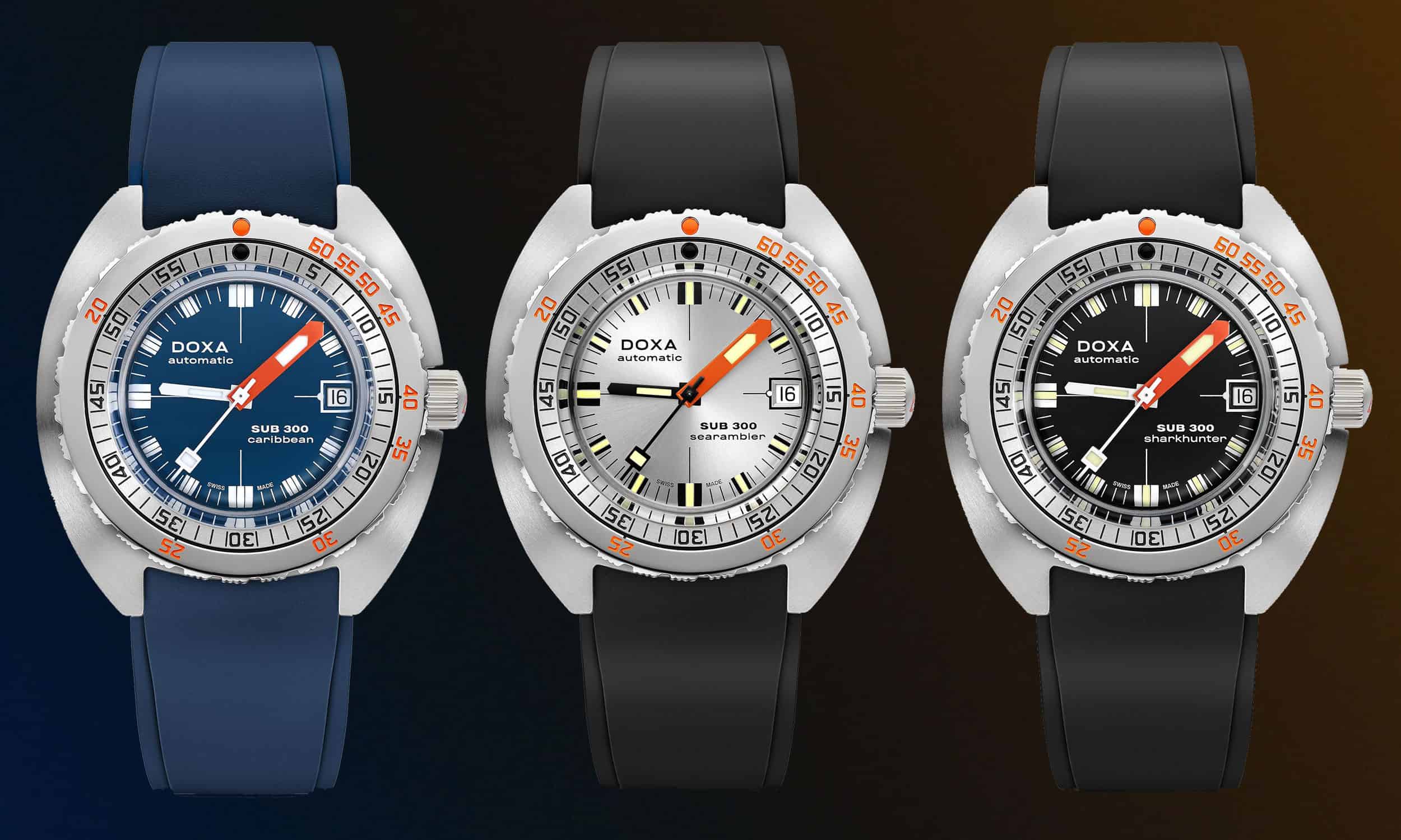 The Doxa SUB 300T Slim, colourful and COSC certified